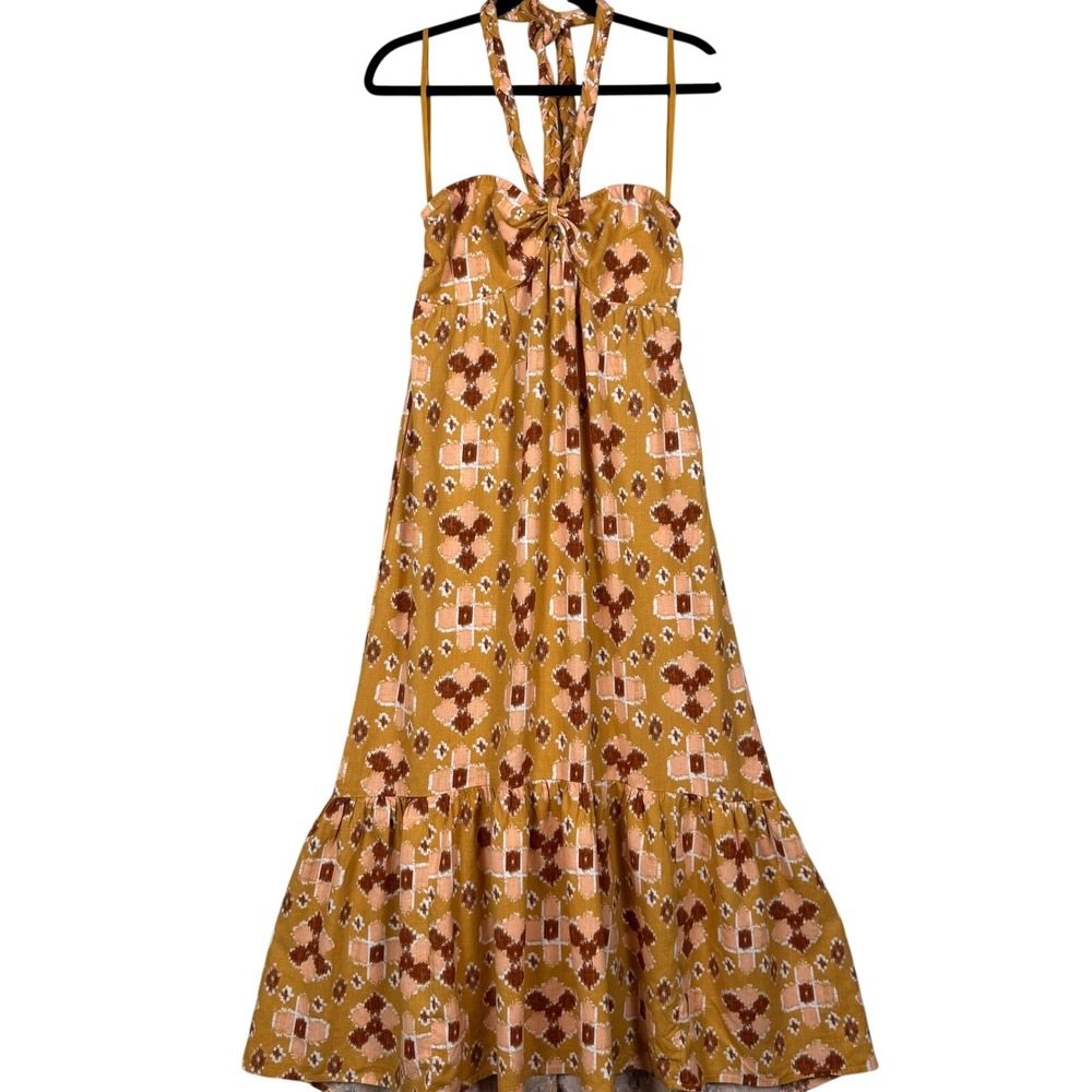 Aerie European Summer Boho Halter Maxi Dress Coastal‎ Vacation Dress